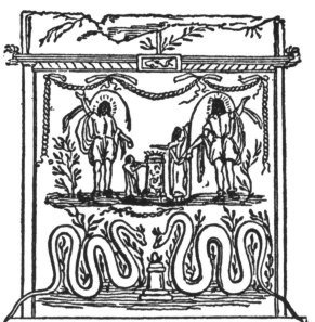 Picture of Roman Fire Worship and Serpent Worship combined