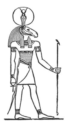 Picture of the Ram-headed God of Egypt