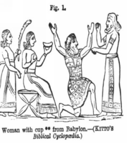 Picture of woman with cup from Babylon