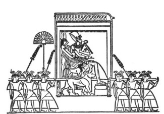 Egyptian Pontiff - King carried by men